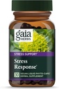 Gaia Herbs Stress Response Supplements - Supports Relaxation - with Rhodiola, Holy Basil, Ashwagandha &amp; More - 30 Vegan Liquid Phyto-Capsules (15 Servings)