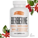 Suplemento bereberina SIRUNES – Suplemento dietético bereberino HCL para hombres y mujeres – bereberina no GMO 500mg – Ideal para soporte inmunitario, corazón, niveles de colesterol 120 cápsulas