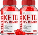Ketosyn ACV Gummies Advanced Formula - Ketosyn Gummies Fast Acting Extra Strength Formula, Ketosyn + ACV Gummies Reseñas, B12 (2 Pack - 120 Gummies)