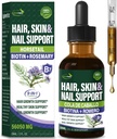 Herbal Liquid Drops, para el crecimiento del cabello, Healthy Skin & Nail Growth, con Horsetail Biotin Rosemary Extract. 2oz