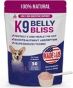 K9 Belly Bliss, All-Natural Gut Health for Dogs, Vet Prebiótico aprobado para perros para soporte digestivo diario y alivio del estreñimiento de perros, Fácil de usar Topper para comida seca y húmeda, 30 Scoops.