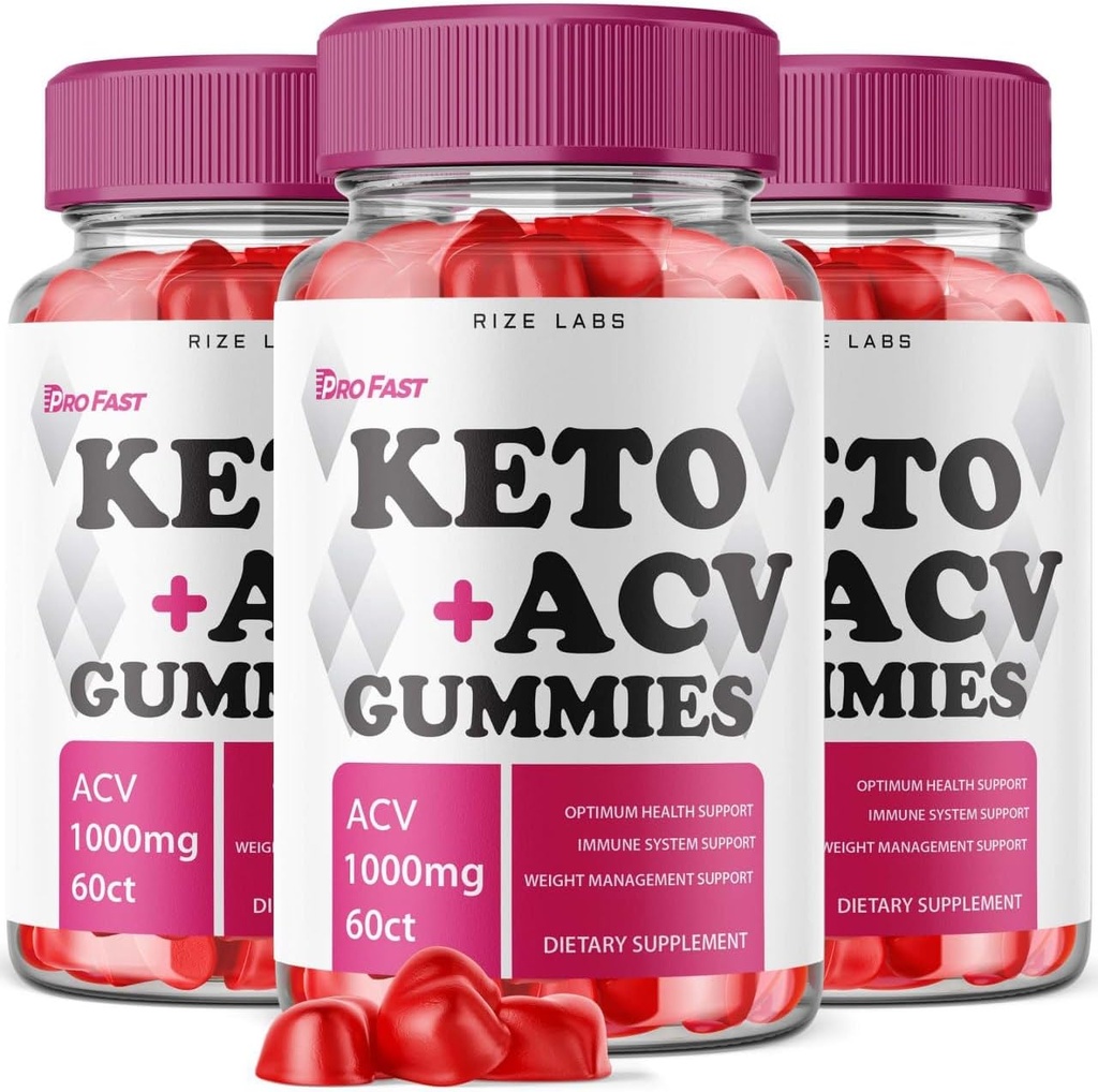 rize labs - Pro Fast Keto+ACV Gummies for Advanced Weight Loss, All Natural Keto Plus Apple Cider Vinegar 1000mg Suplemento, Ayuda a reducir la grasa del vientre, para la fuerza adicional (180 Gummies)