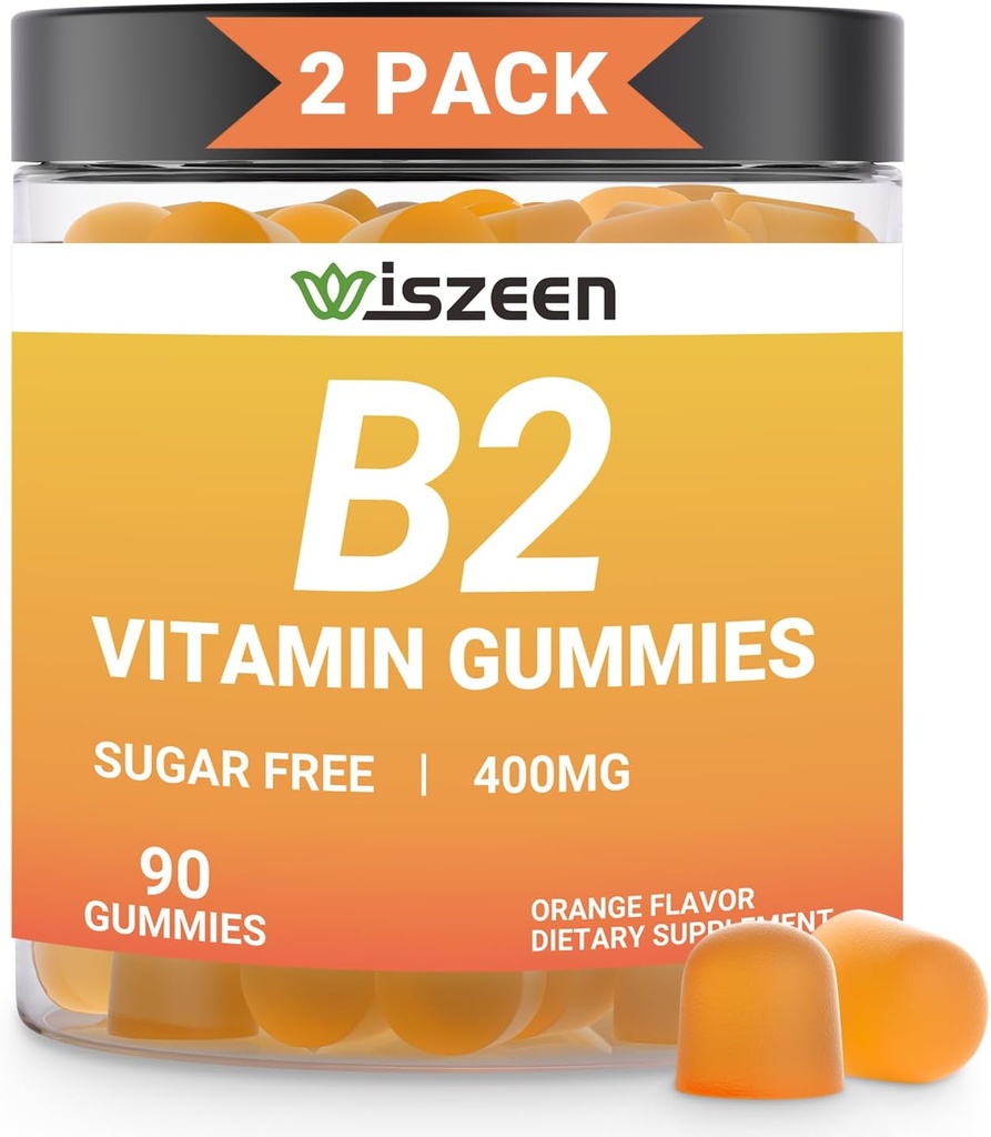 Vitamina B2 Gummies - Suplemento Riboflavin - B2 Riboflavin Gummies B2 Vitaminas con Magnesio, CoQ10