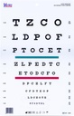 Snellen Chart con Red Green Lines 10 pies 9 X 14 pulg.
