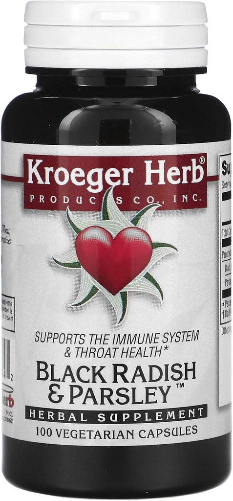 Kroeger Herb Black Radish y Parsley - 100 cápsulas
