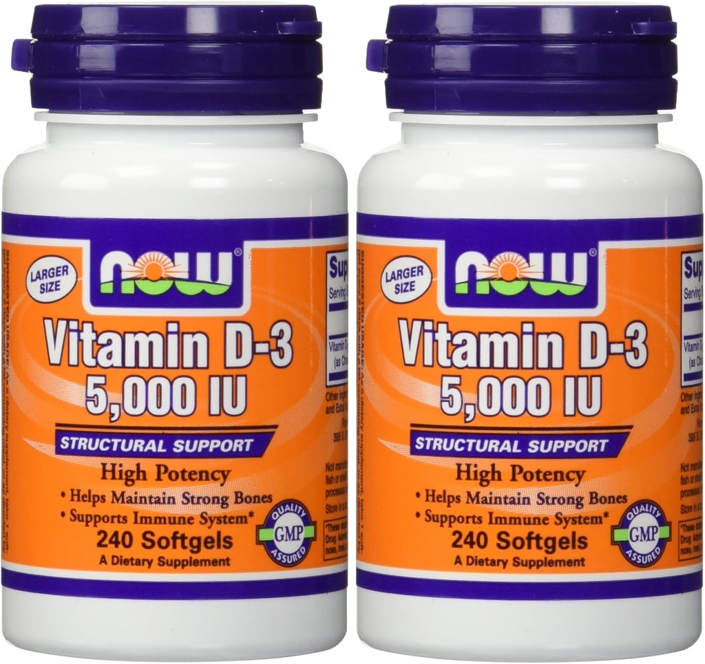 AHORA Alimentos Vitamina D3 5000 Iu, 240-softgels (Pack of 2)