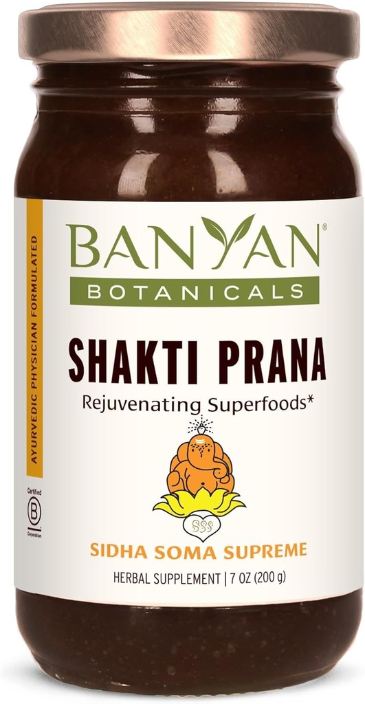 Banyan Botanicals Shakti Prana – Superfood Wellness Blend with Ayurvedic Herbs – Natural Energy Supplement for Vitality and Well-Being* – 7.9 oz – Gluten Free, Non-GMO, Sustentably Sourced