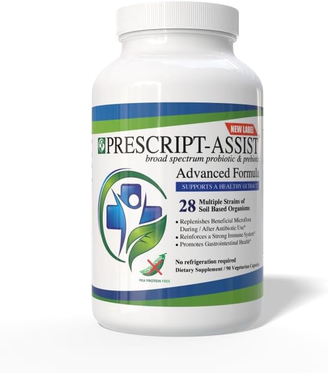 Prebióticos prescripto-asista " Probióticos para la salud digestiva &amp; inmunitaria sin proteínas de la absorción rápida - Advanced Plant-Based, Vegan, Support Muscle Recovery " Gut Health, 90 cápsulas