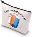 VAMSII Asma Fighter Gift Inhaler Travel Bag All My Asthma mierda Concientización bolsa de medicamentos