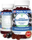 Lunakai EE.UU. Fabricó Mangas de Sambucus Negro para Adultos &amp; Niños con Vitamina C & Zinc - Soporte Inmunitario, Antioxidantes, No GMO, 60 Gummies