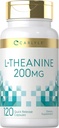 Carlyle L-Theanine 200mg Suplemento Silencio 120 Capsules ← Non-GMO, Gluten Free