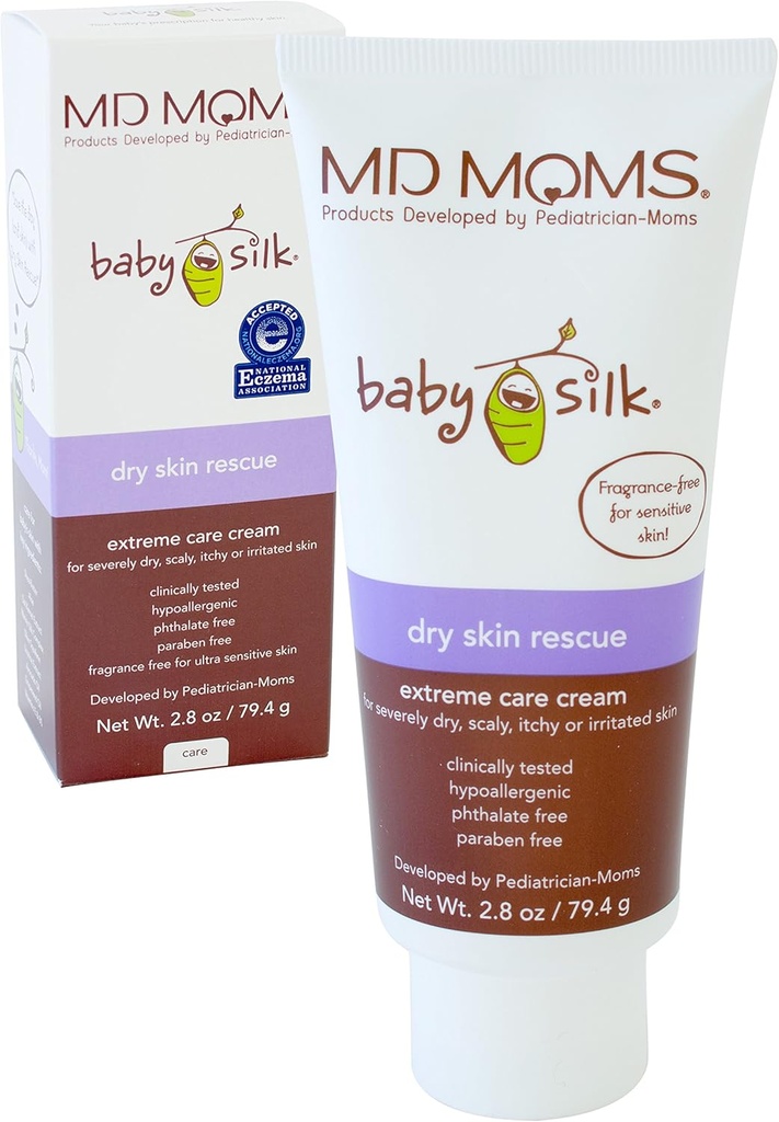 Crema hidratante de alivio del eczema para la piel sensitiva extrema - hipoalergénico, seco, escamoso, picazón, picazón de piel irritada de ungüento de curación- Phthalate Paraben Gratis - Seguro para bebés, bebés niños y adultos