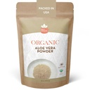 Orgánica Aloe Vera Powder para la piel &amp; el cabello – 4 oz. - Aloe Barbadensis - Máscara de la cara para la belleza natural, USDA Certified Organic &amp; Non-GMO