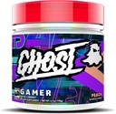 GHOST Gamer: Energy and Focus Support Fórmula - 40 Servings, Peach - Nootropics & Natural Caffeine for Atención, Precisión & Tiempo de reacción - Vegan, Gluten-Free