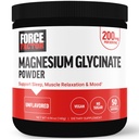 Factor de fuerza Magnesio Glycinate 200mg, Suplemento Magnesio para Mujeres y Hombres para apoyar el sueño, la relajación muscular y el mood, alta absorción, Vegan, 50 servidumbres