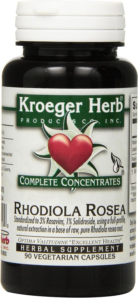 Kroeger Herb Rhodiola Rosea Vcaps, 90 Conde
