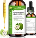 Wanish Organic Soursop Graviola Liquid Drop,Sour SOP Bitters Liquid for Cell Support &amp; Regeneration, Immune Boost, Liver and Sleep, Herbal Goodness, Sugar/Gluten Free, Natural Flavor, 2 Fl Oz