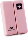 Organizador de cajas magnéticas diarias, 7 Tray Travel Size Medicina Case Container, Cute Small Pocket Pill Dispenser Capsule Reminder Tracker for Medication, Fish Oil, Supplement, Tablets, Pink