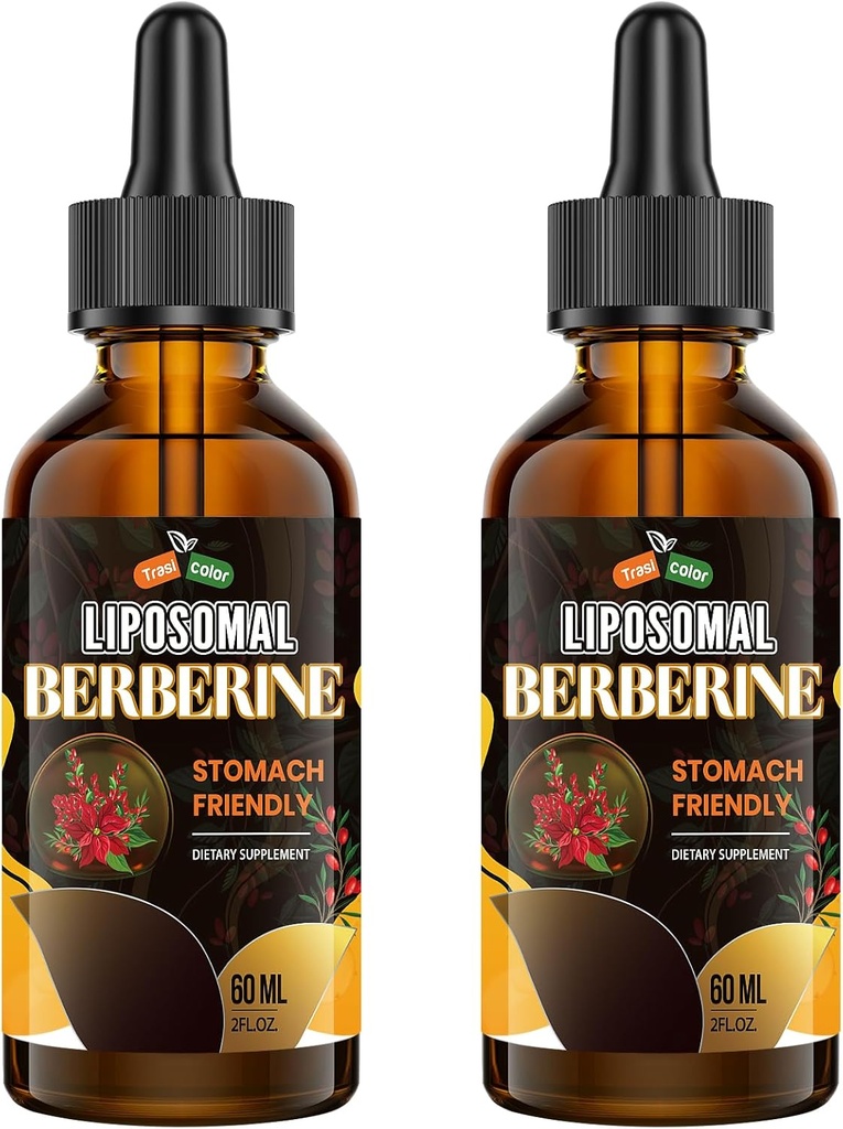 Suplemento bereberina con canela de Ceylán 3000mg - Alta biodisponibilidad Liposomal Bereberina gotas líquidas, Complejo de Berberine HCL Plus Suplementos Turméricos, Activador AMPK, Adecuado para Mujeres,Men-120ml