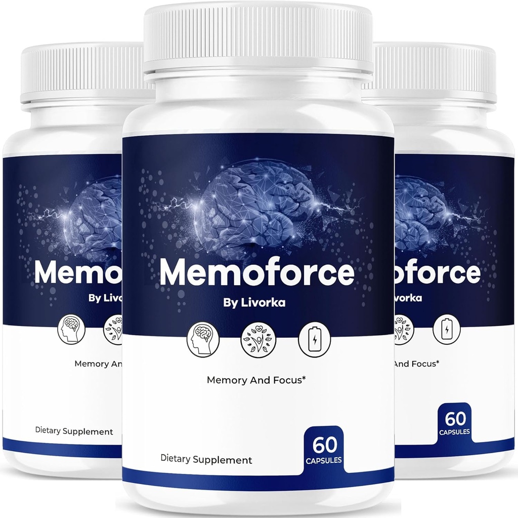 (3 Pack) Memoforce Brain Supplement - Official Memoforce Premium Formula Pills, Advanced Support Memo Force Brain Supplement For Wellness & Overall Health, Memoforce Reviews, 180 Capsules For 3 Months