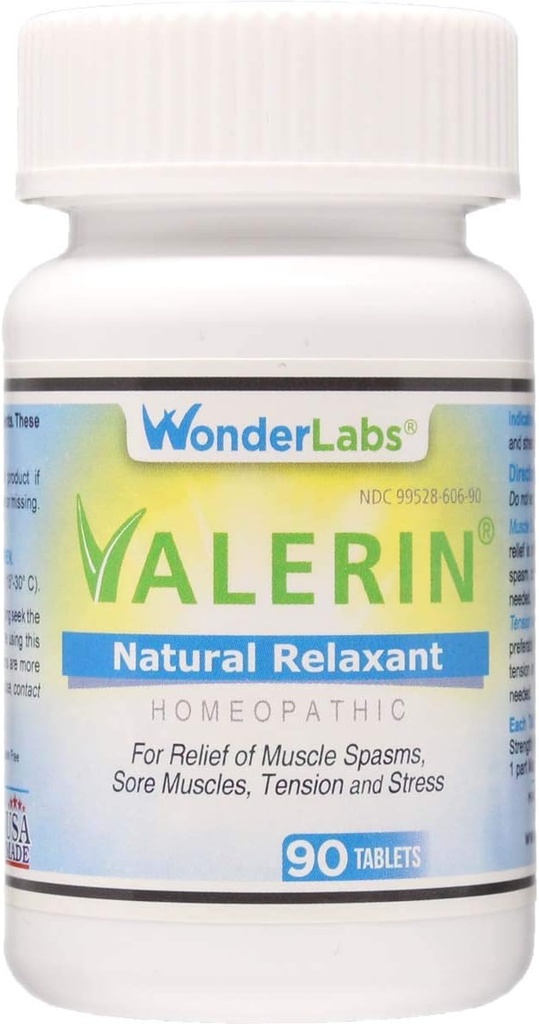 Valerian Natural Relaxant for Tension Relief, Stress Relief, Leg Cramp Relief and Other Muscle Cramps Magnesium, Passion Flower, & Valerian Root Muscle Relaxant - (90ct)