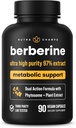 NutraChamps Berberine Suplemento ← Ultra High Strength 97% Purity  Berberine HCL 1500mg + Berbevis Phytosome Extract for Enhanced Absorption &amp; Metabolic Support ← Premium 500mg 90 Vegan Capsules