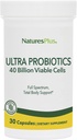 NaturesPlus Ultra Probióticos - 30 cápsulas veganos - Full Spectrum Total Body Support - Incluye Prebiótico Acai - 30 Servimientos