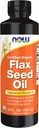 AHORA Alimentos Suplementos, Certified Organic Flax Seed Oil Liquid, Cold-Presed and Unrefined, 12-Ounce