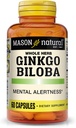 Mason Natural Ginkgo Biloba, 1 Month Supply, Helps to Improve Mental Alertness & Support Optimal Brain Function, 60 Capsules