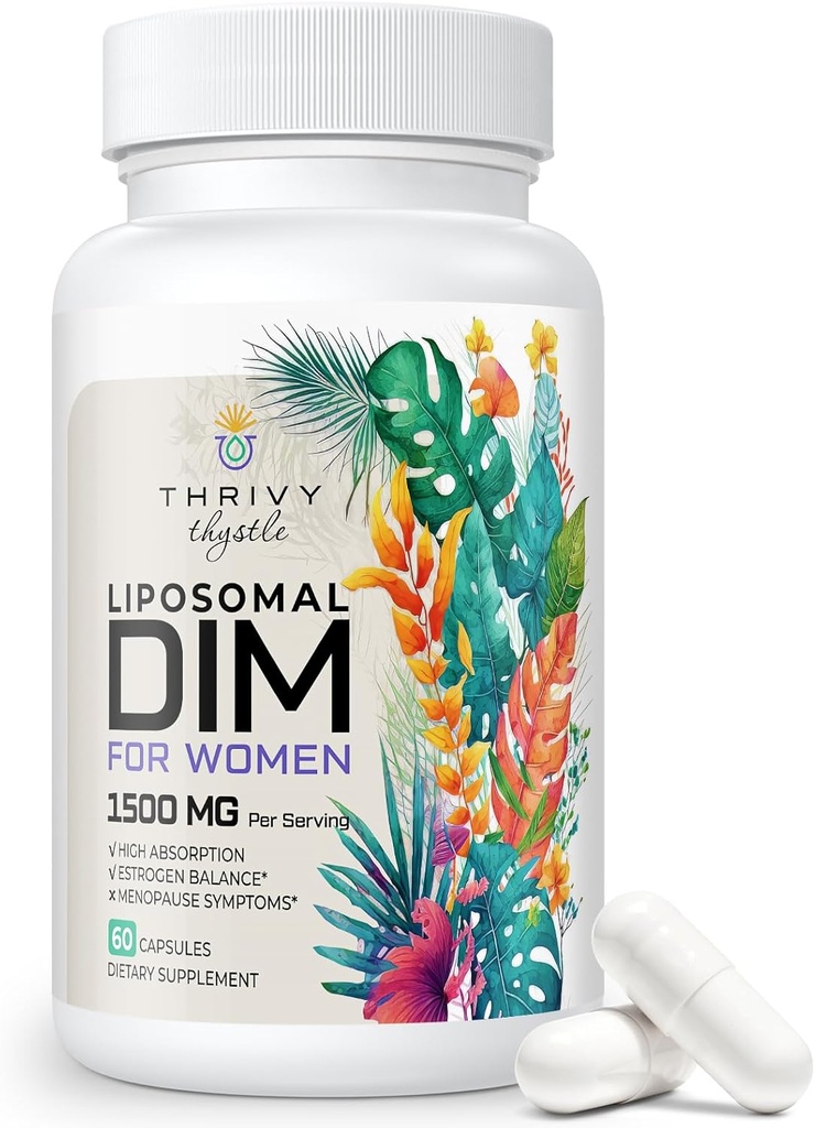 Suplemento DIM - Suplemento DIM femenino contiene 400 mg DIM - Suplemento estrógeno 60 cápsulas para mujeres y hombres - DIM Plus