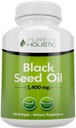 Black Seed Oil Capsules 1400mg, 180 Softgels, 3 Month Supply - Cold Pressed Nigella Sativa, Rich in Omega 6, 9 &amp; TQ, Black Cumin Seed Oil, Immune Support, Joints and Digestion