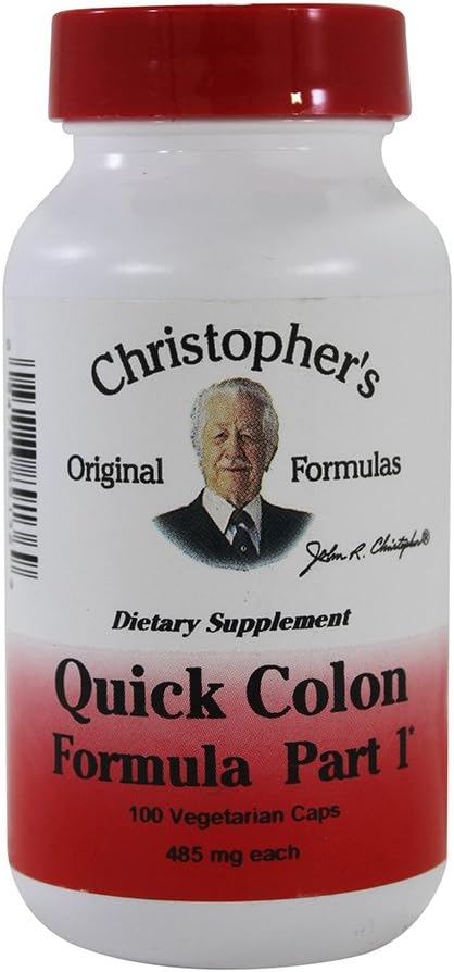 Colón rápido del Dr. Christopher Parte 1 - 475 mg - 100 cápsulas vegetarianas