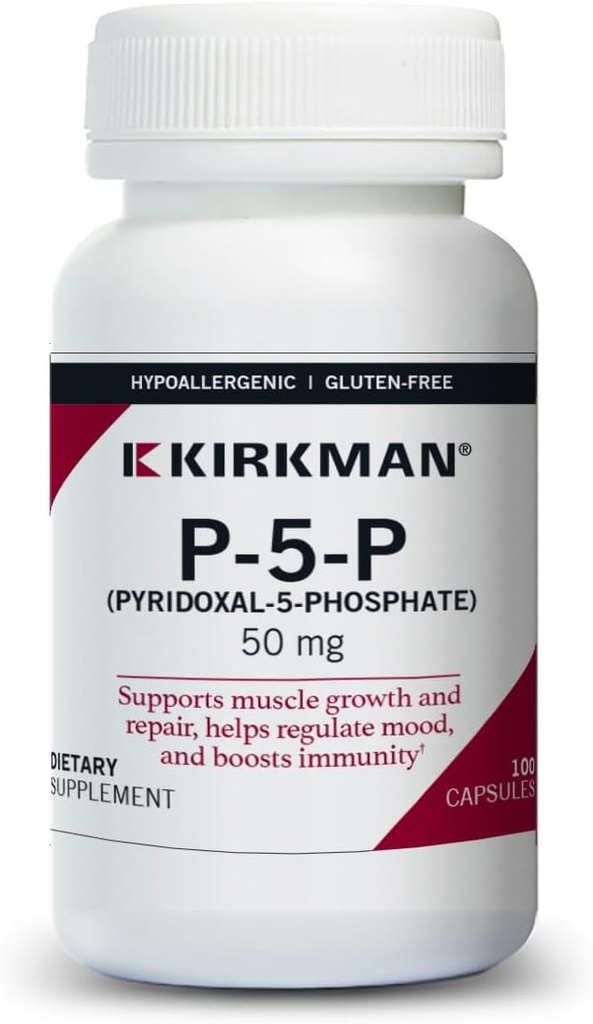 Kirkman – P-5-P (Pyridoxal 5-Phosfato, vitamina B-6 metabolito) 50 mg - cuenta hipoalergénico 100