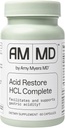 Amy Myers MD Acid Restore with Betaine & HCL - Supplement for Digestive & Gut Health Support - with Slippery Elm Bark - Non-GMO, Gluten-Free &amp; Non-Dairy - 60 cápsulas (60 piezas)