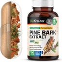 BIO KRAUTER Pine Bark Extract Capsules 400 mg - 100 Conde - Suplemento Antioxidante - 95% Proanthocyanidins - Suplemento de pino - Vegan, No Fillers