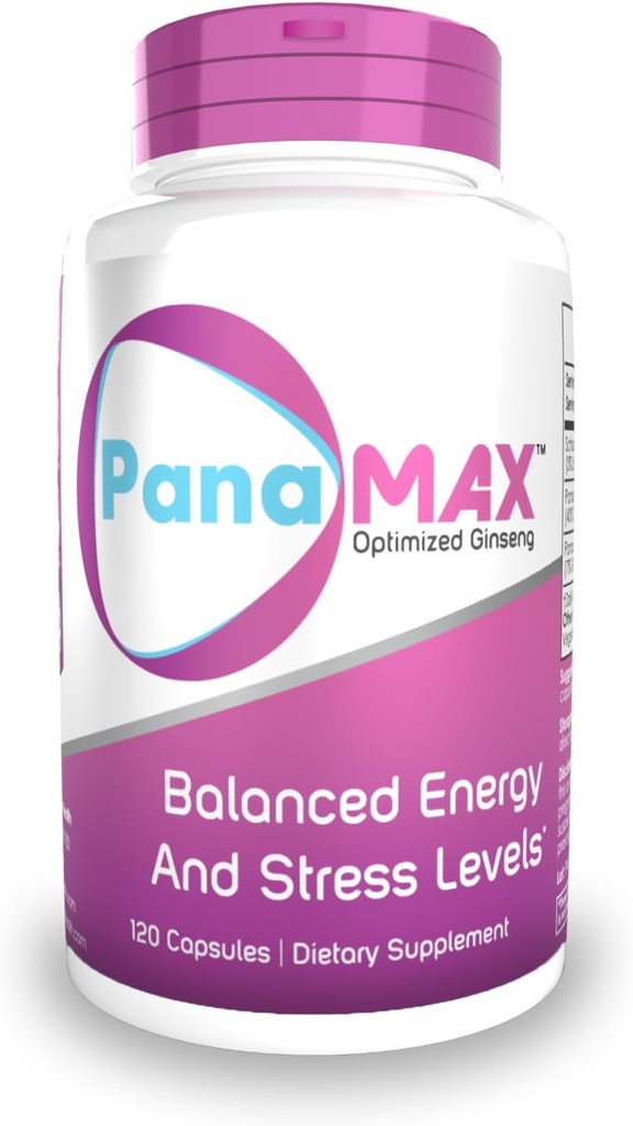 PanaMAX Capsules Silencio 60 Conde Silencio Panax Ginseng + Schisandra Chinensis Extracto ← Soporta Energía Equilibrada y Niveles de estrés