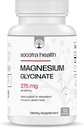 Magnesio Glycinate - Suplemento de Magnesio de alta absorción para el sueño, la relajación - Chelated - Gluten Gratis - 120 cápsulas Vegan