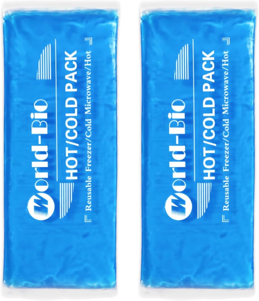 Gel Soft Flexible Ice Packs for Injuries Reusable, 2Pack-12" X 4.7", Freezer Cold Pack, Hot Cold Compress Cooling Gel Pad for Neck, Ankle, Knee, Leg, Hombro, Elbow, Wrist, Feet injury Pain Relief