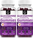 Glucosamine Chondroitin Gummies with MSM & Elderberry Extra Strength - Flexibility Support, Antioxidant Immune Support Supplement for Adults, Men &amp; Women - 60 Chondroitin Gummies (2 Pack)