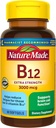 Nature Made Extra Strength Vitamin B12 3000 mcg, Suplemento dietético para el Metabolismo energético Apoyo, 60 Softgels, 60 Day Supply
