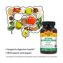 Hidrocloruro de Betaine con Pepsin, 600 mg, 100 Tabletas, Gluten certificado
