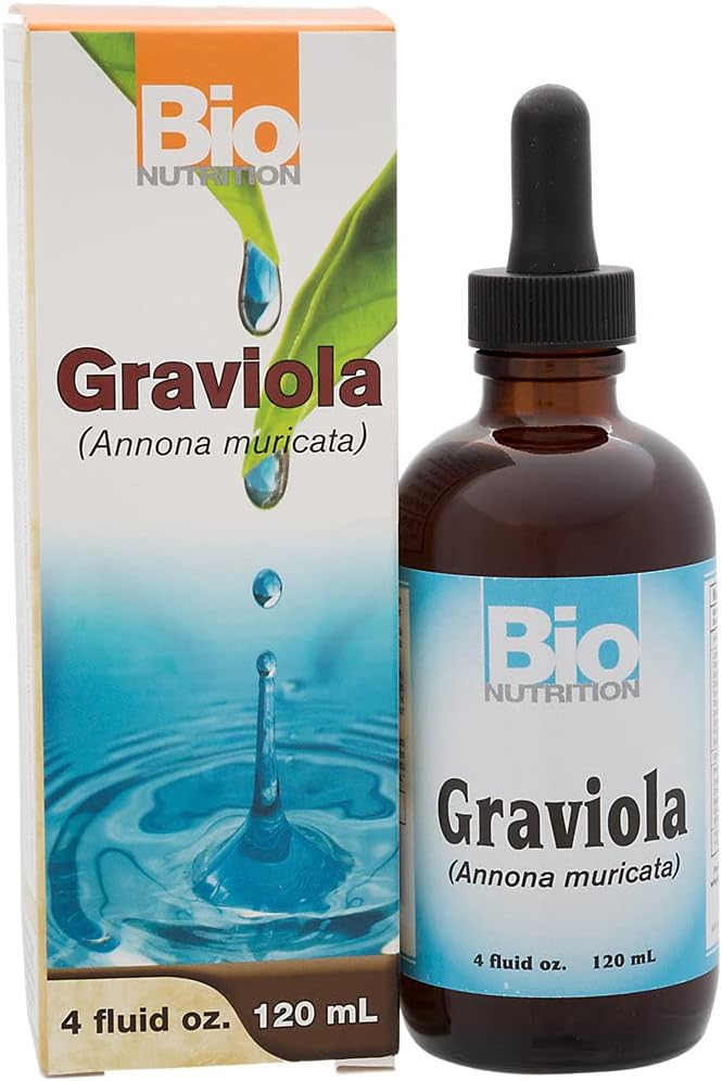 Bio Nutrition Graviola (Annona Muricata) Liquid 4 Fluid Ounces TEN 750 mg Soursop