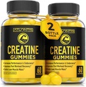 Atlantis Nutrición Cretina Monohydrate Gummies for Strength &amp; Athletic Performance - 5g Creatine Por Serving - Construir músculo, Boost Performance & resistencia &amp; Mejorar Post Workout Recovery - 120 Conteo