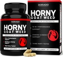Horny Goat Weed For Hombre and Women - [Maximum Strength 1590mg] - Maca, Ginseng, L-Arginine, Tribulus - Premium Hornygoatweed - Icariin Epimedium - 3rd Party Tested - USA Made - 60 Conde