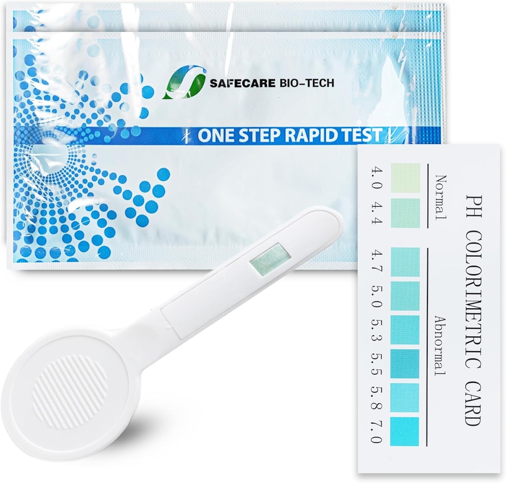 Un paso Vaginal pH Bacterial Vaginosis Test Kit, 5 Kits de Pruebas, BV, Infección de Levadura, Salud Vaginal Femenina, Equilibrio de PH para Mujeres, Afilado individualmente Foil
