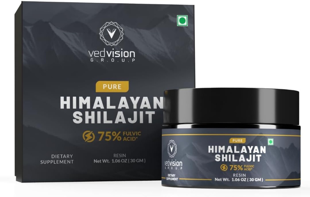 Puro Himalayan Shilajit Resin, 400mg A Grade High Potency with 75%+ Fulvic Acid &amp; 85+ Trace Minerals, Pure Shilajit for Men &amp; Women - with Lab Test Report - 75 Servings
