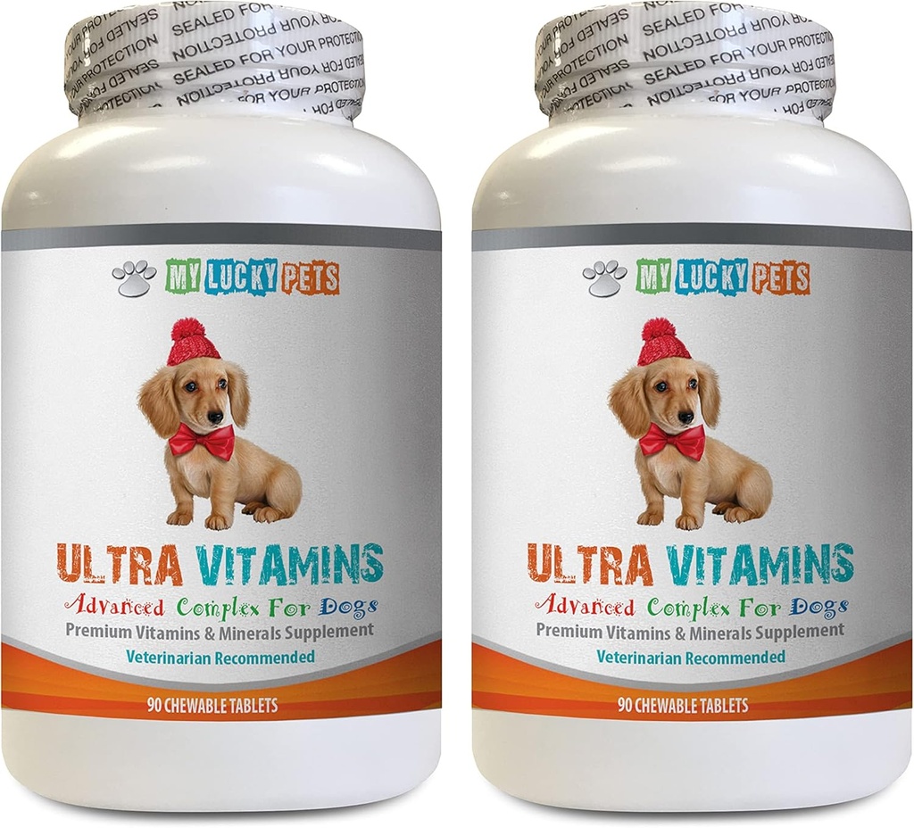 Immune Support Oil for Dogs - Dog Ultra Vitamins - Veterinaria Recomendadada - Soporte Inmunitario - Cabello Skin Eyes and Bones Support - Dog Vitamina a - 2 Bottles (180 Treats)