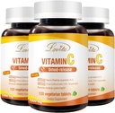 Lovita Vitamina C 1000mg con Bioflavonoides & Rose HIPS, Coating de liberación de tiempo, alta potencia, Soporte Boost Healthy Immune Función, 120 Tablets vegetarianos para 4 meses de suministro (Pack de 3)