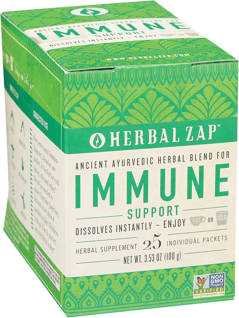 Herbal ZAP Dissolving instantáneamente Ayurveda Digestive &amp; Immune Support to Balance Vata Kapha Ayurvedic Doshas. 25 Count Box, 3.53 Ounce