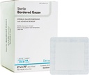 DermaRite Sterile Bordered Gauze Dressing with Adhesive Border - Flexible Non-Linting Material, First-Aid, Individually Packaged - 2 in. x 3-3/4 in., 1 Conde, 50 Packs, 50 Total